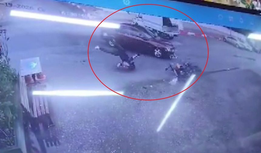 Motosiklet sürücüsü ölümden döndü! O anlar kamerada…