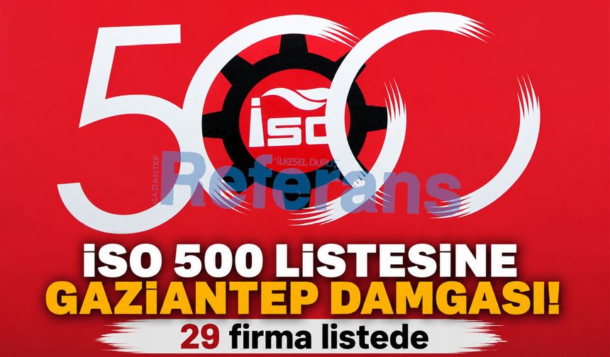 İSO 500 listesine Gaziantep damgası! 29 firma listede