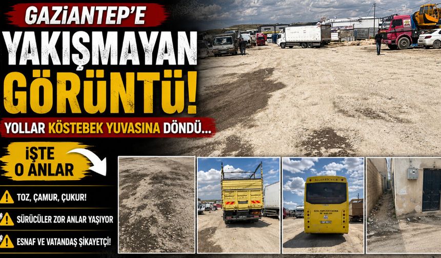 Gaziantep’e yakışmayan görüntü! Yollar köstebek yuvasına döndü… İşte o anlar