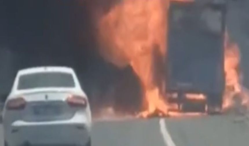 Gaziantep- Şanlıurfa Yolu’nda korkutan yangın… Alev alev yandı!