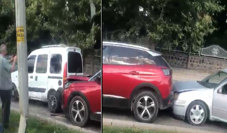 Gaziantep Mezarlık Kavşağı’nda zincirleme kaza! İşte o anlar…