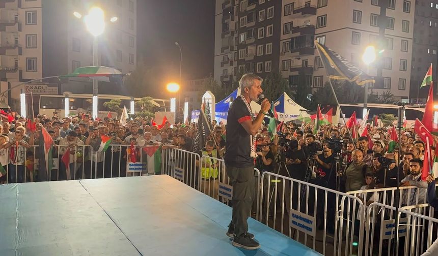 Filistin Konvoyu Gazianteplilerle buluştu! Filistin özgür olana kadar mücadele devam edecek!