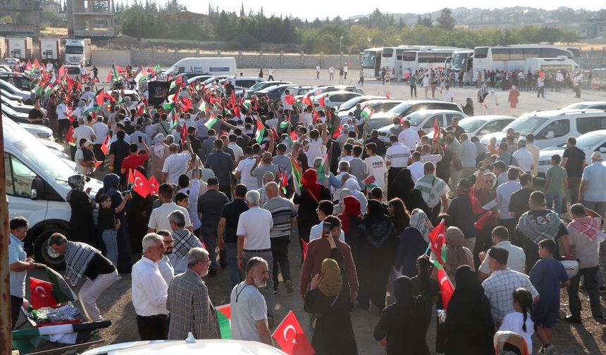 "Filistin Konvoyu" Gaziantep'e ulaştı