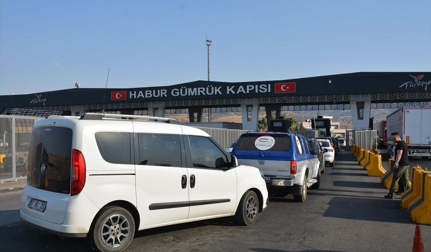 "Filistin Konvoyu" Habur Sınır Kapısı'na ulaştı