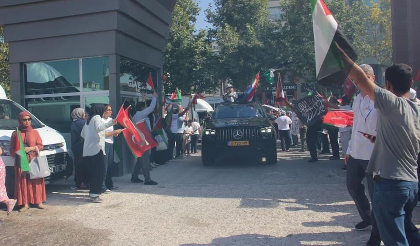 Filistin konvoyu Şanlıurfa'da
