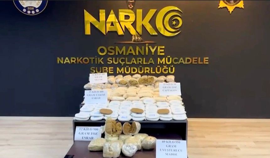Zehir tacirlerine aman verilmiyor! Osmaniye ve Gaziantep polisinden ortak operasyon: 89 kilo uyuşturucu ele geçirildi