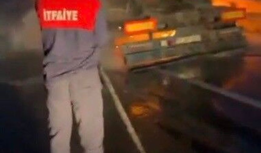 Gaziantep Otoyolunda seyir halindeki tanker alev aldı!