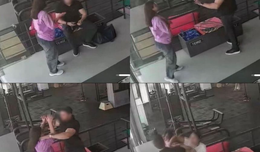 Spor salonunda kadın işletmeciye saldırı! O anlar kamerada…