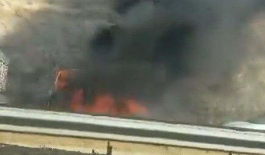 Gaziantep Çevre Yolu’nda şok olay! Alevlere teslim oldu