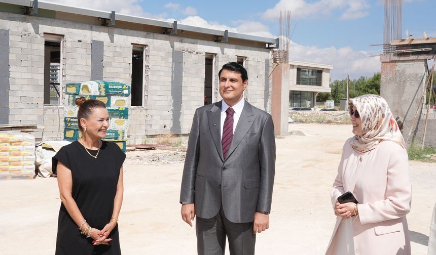 Gaziantep Otizm Vakfı Okulu inşaatında inceleme yaptılar…