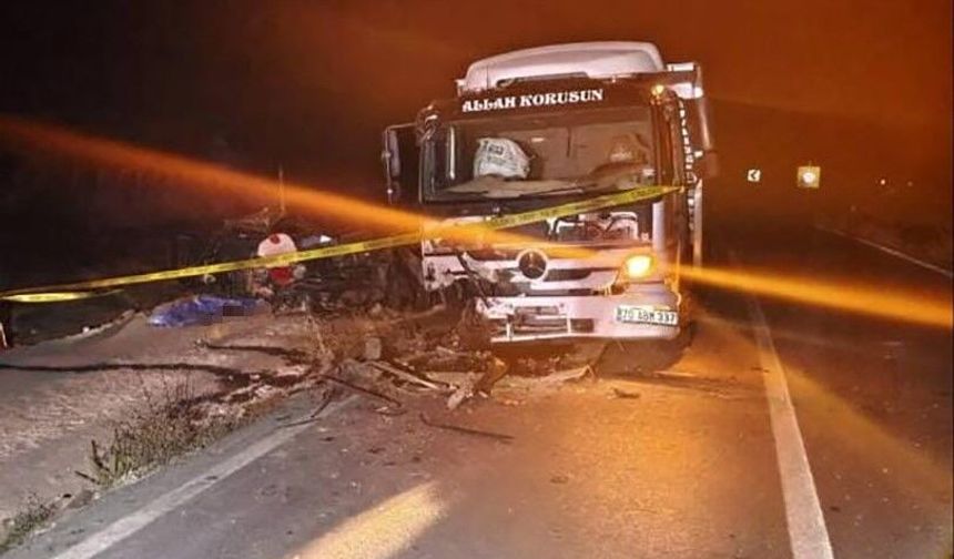 Kamyon ile otomobil kafa kafaya çarpıştı! 1 ölü, 1 yaralı