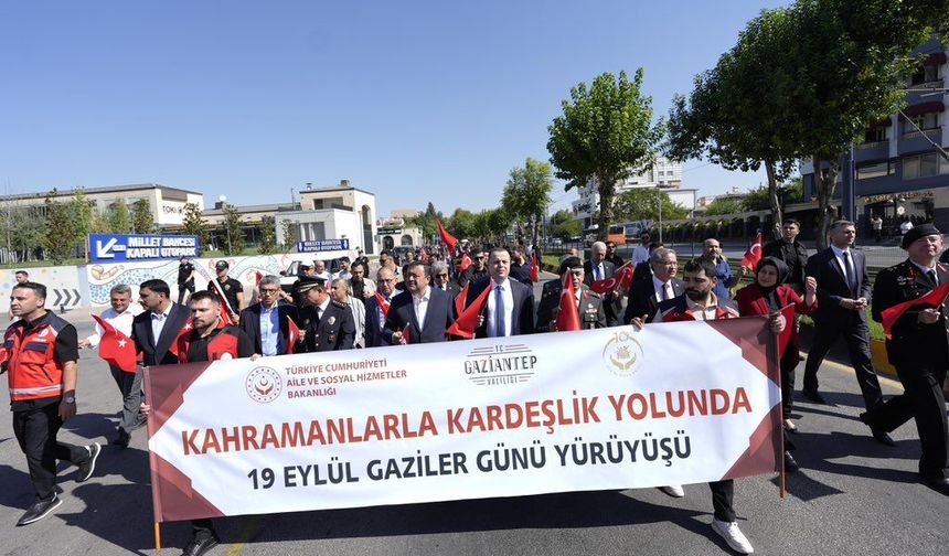 Gaziantep’te Gaziler Günü  kortej yürüyüşü kutlandı!