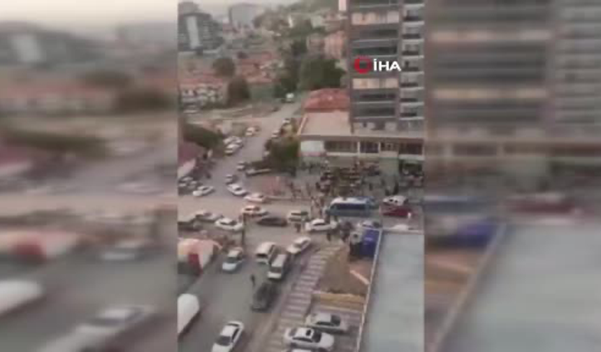 Manav esnafı arasında sopalı kavga! O anlar kamerada