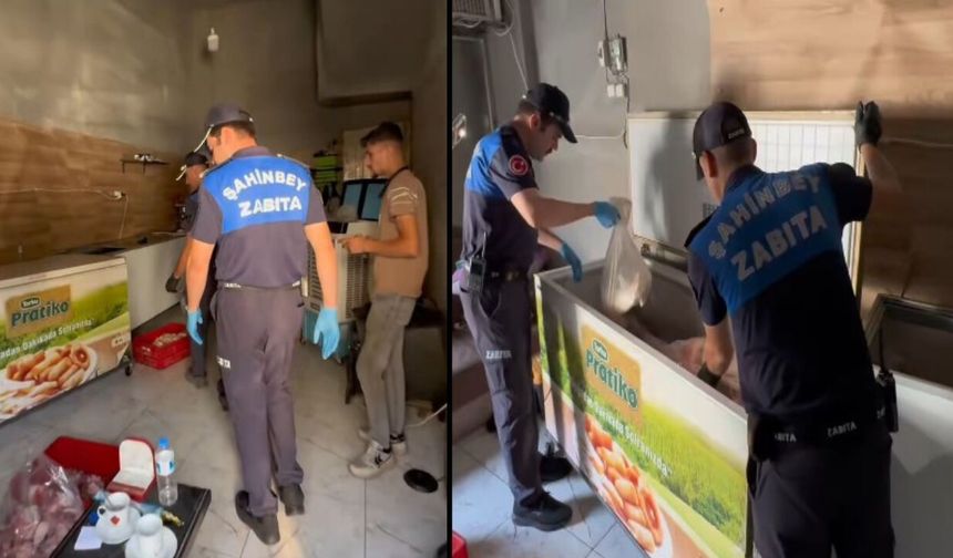 Gaziantep’te mide bulandıran görüntüler! Bunları vatandaşlara yedireceklerdi…