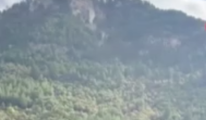 Deprem sırasında dağdan kaya parçası koptu (VİDEOHABER)