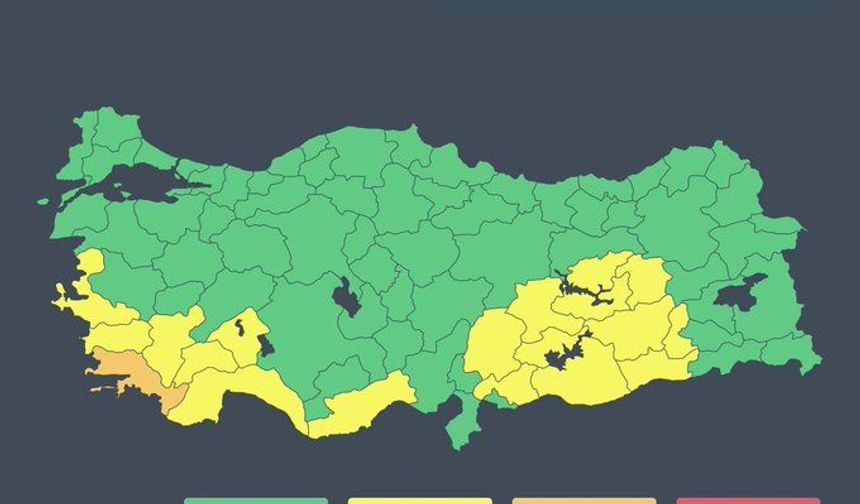 Meteorolojiden Gaziantep dahil, 18 il için "sarı" kodlu uyarı