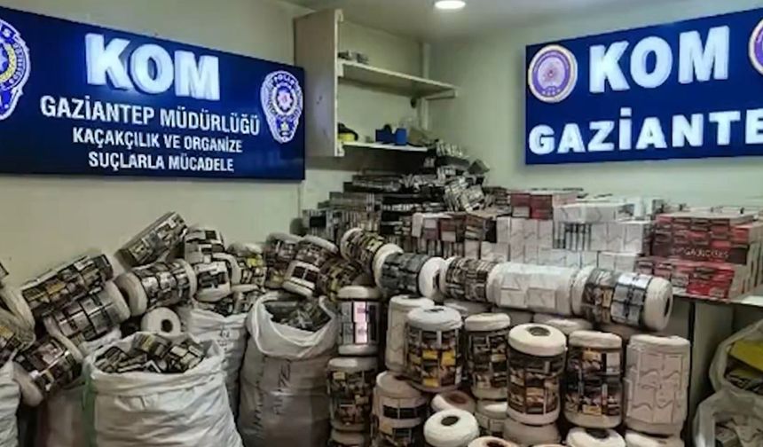 Gaziantep’te depoya şok baskın! Binlerce adet kaçak sigara ele geçirildi