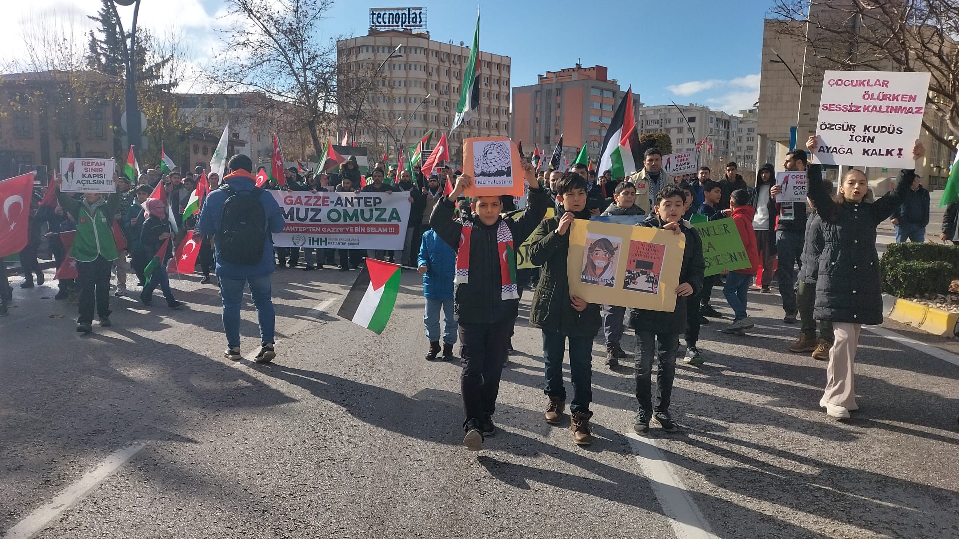 Gaziantep'te Filistin'e Destek Yürüyüşü