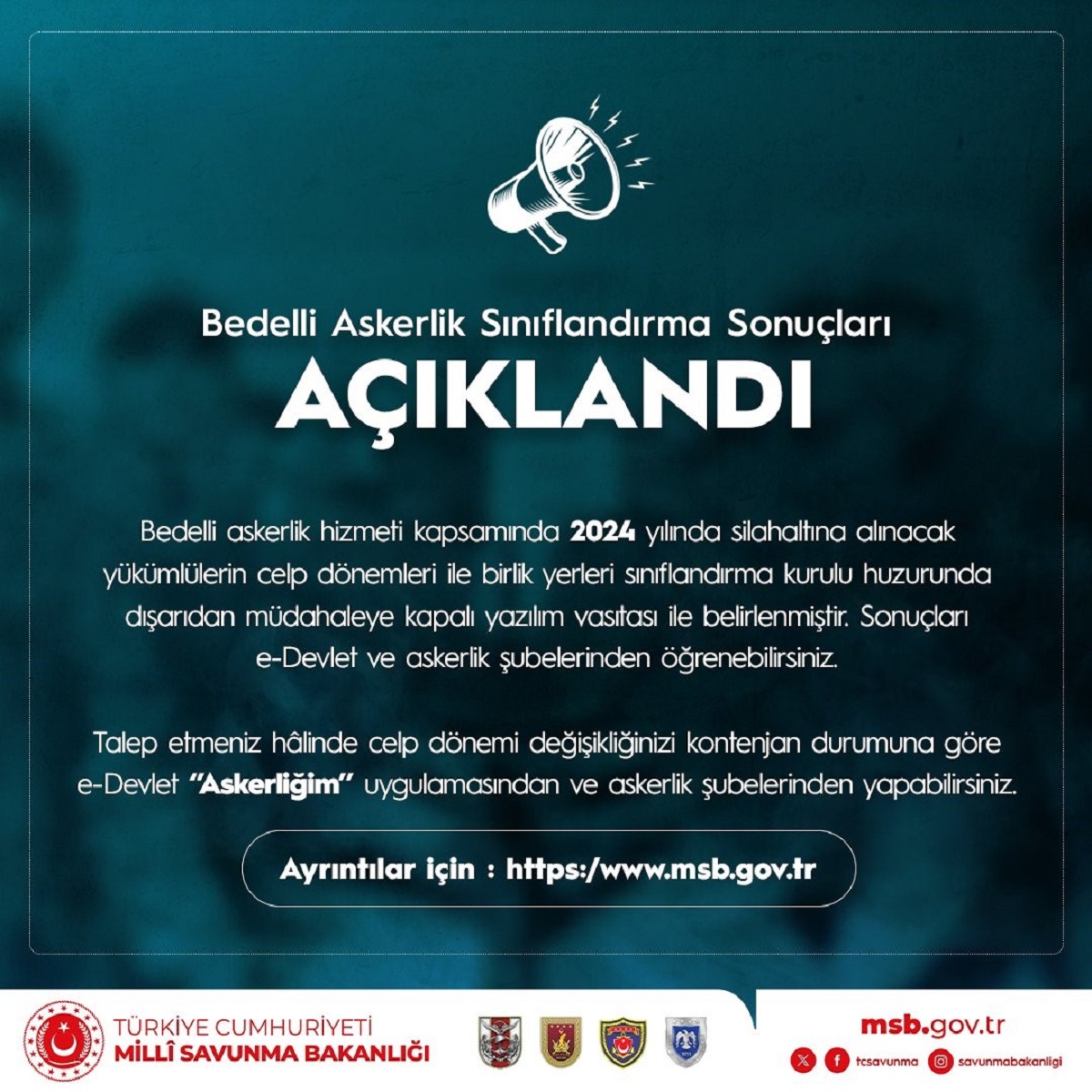 2024 Bedelli Askerlik Celp Sonuçları Belli Oldu