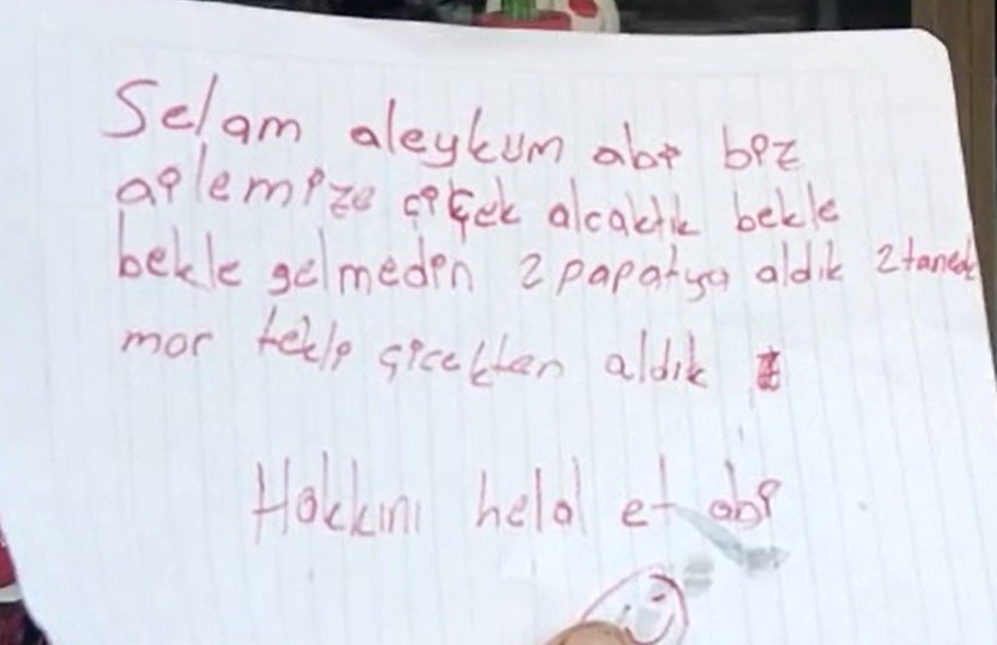 Gaziantep’te Duygulandıran Not!