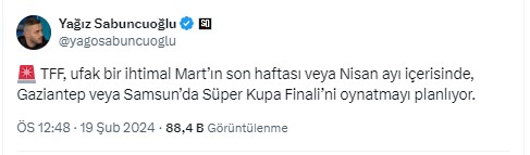 Yağız Sabuncuoğlu Paylaşım