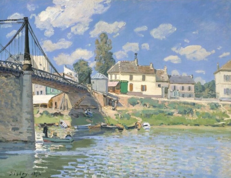Alfred Sisley, Villeneuve-la-Garenne’deki köprü, 1872.