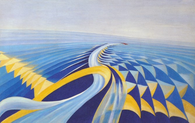 Benedetta Cappa'nın "Hızlı Motorlu Tekne" adlı eseri. 1923. 
