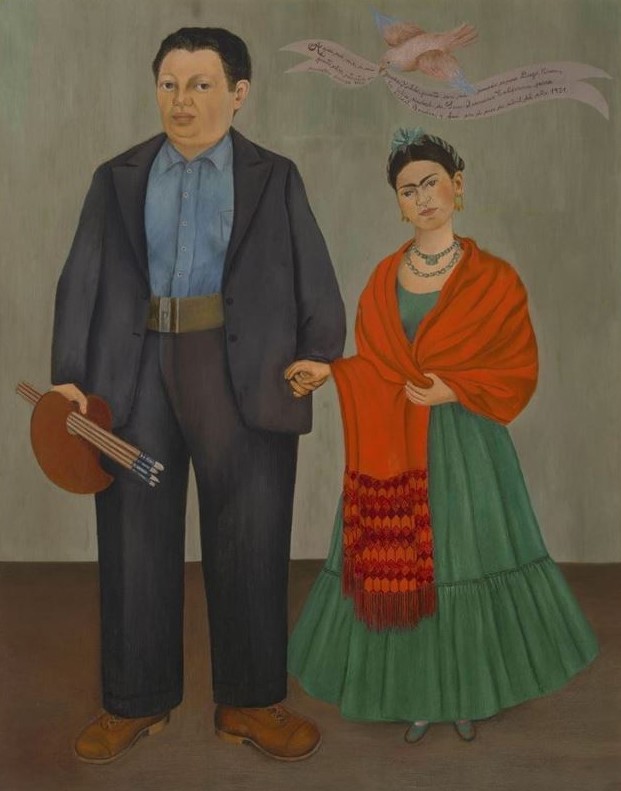 Frida ve Diego Rivera, 1931, Tuval üzerine yağlı boya, 100 x 78.7 cm, Museum of Modern Art, San Francisco, ABD.