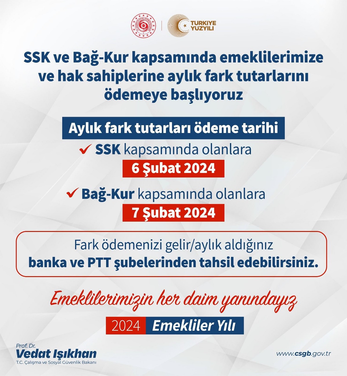 Bu gelişme, Türkiye genelindeki emekliler arasında olumlu bir yankı buldu. Emekliler, alacakları zam farklarıyla maaşlarının iyileşmesini ve ekonomik koşullarda rahatlama yaşamayı bekliyor.