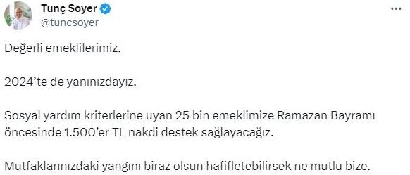İzmir Büyükşehir Belediyesi'nin bu önemli adımı, emeklilere yönelik yerel yönetimlerin sosyal sorumluluk projelerinin arttığı bir dönemde dikkat çekiyor.