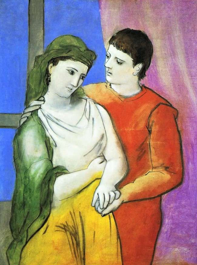 Pablo Picasso, Aşıklar , 1923, Ulusal Sanat Galerisi, Washington, DC, ABD. © Sucesión Pablo  Picasso , VEGAP, Madrid, 2023