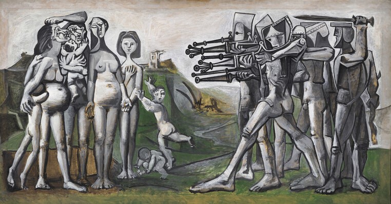 Pablo Picasso'nun “Kore'deki Katliamı” (Vichae Sanat Müzesi tarafından sağlanmıştır)