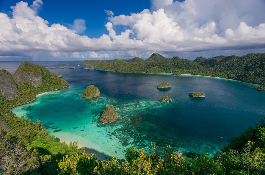 Papua Yeni Ginedeki Adalarin Havadan Gorunumu