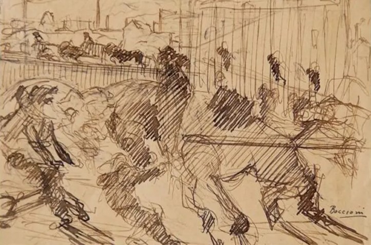 Umberto Boccioni, “Şehir Ayaklanıyor”; 1910