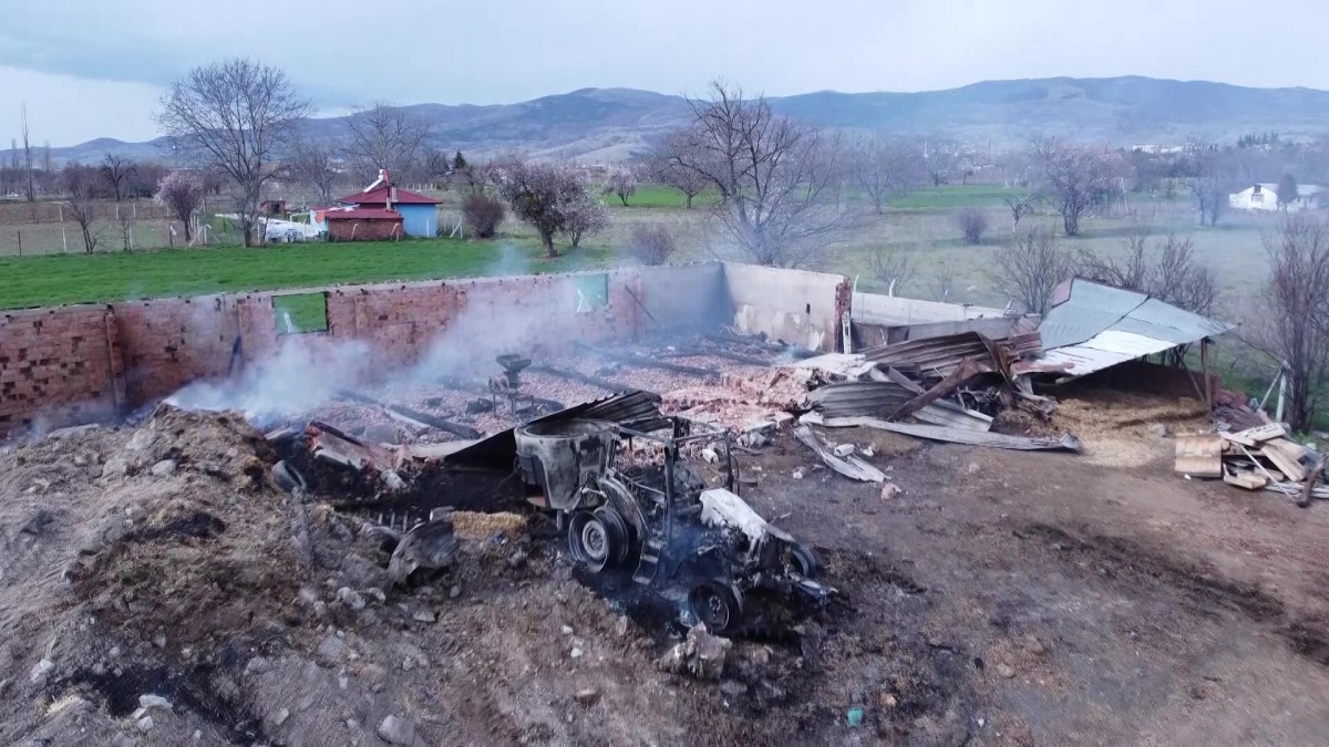Amasya’da Çiftlikte Çıkan Yangında 150’den Fazla Hayvan Telef Oldu!