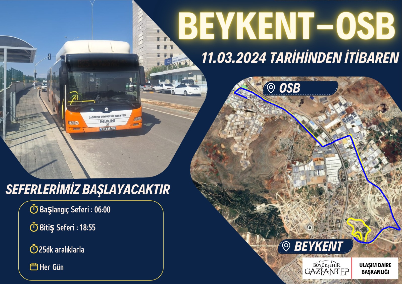 Gazi̇antep Büyükşehi̇r 3 Yeni̇ Otobüs Hattini Hi̇zmete Açiyor (3)