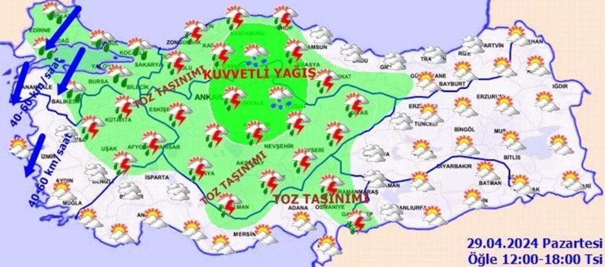 Meteoroloji Çok Sayıda Ili Uyardı Gaziantep’e Sağanak Geliyor (2)