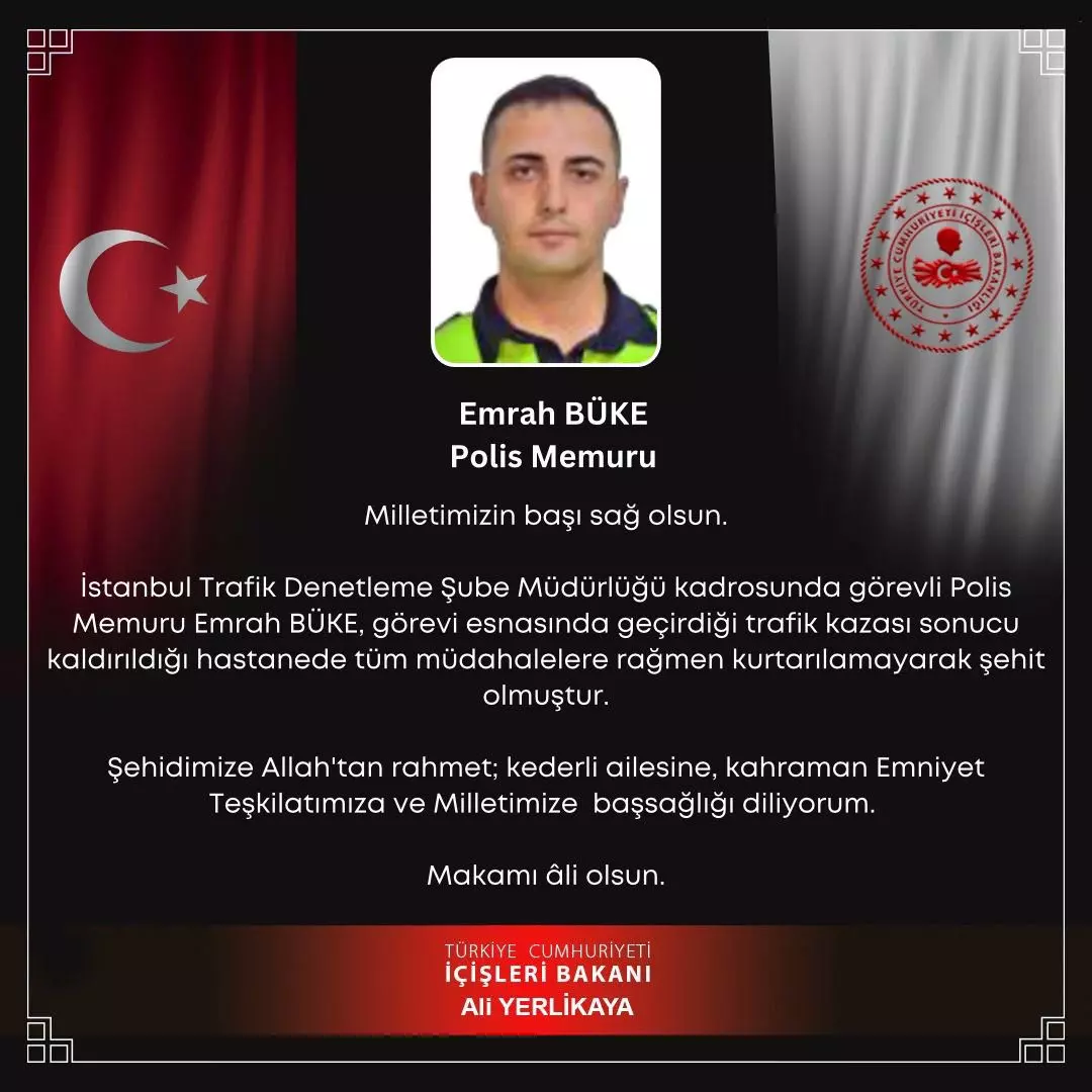 İstanbul'dan Acı Haber: Bir Polisimiz Şehit Oldu