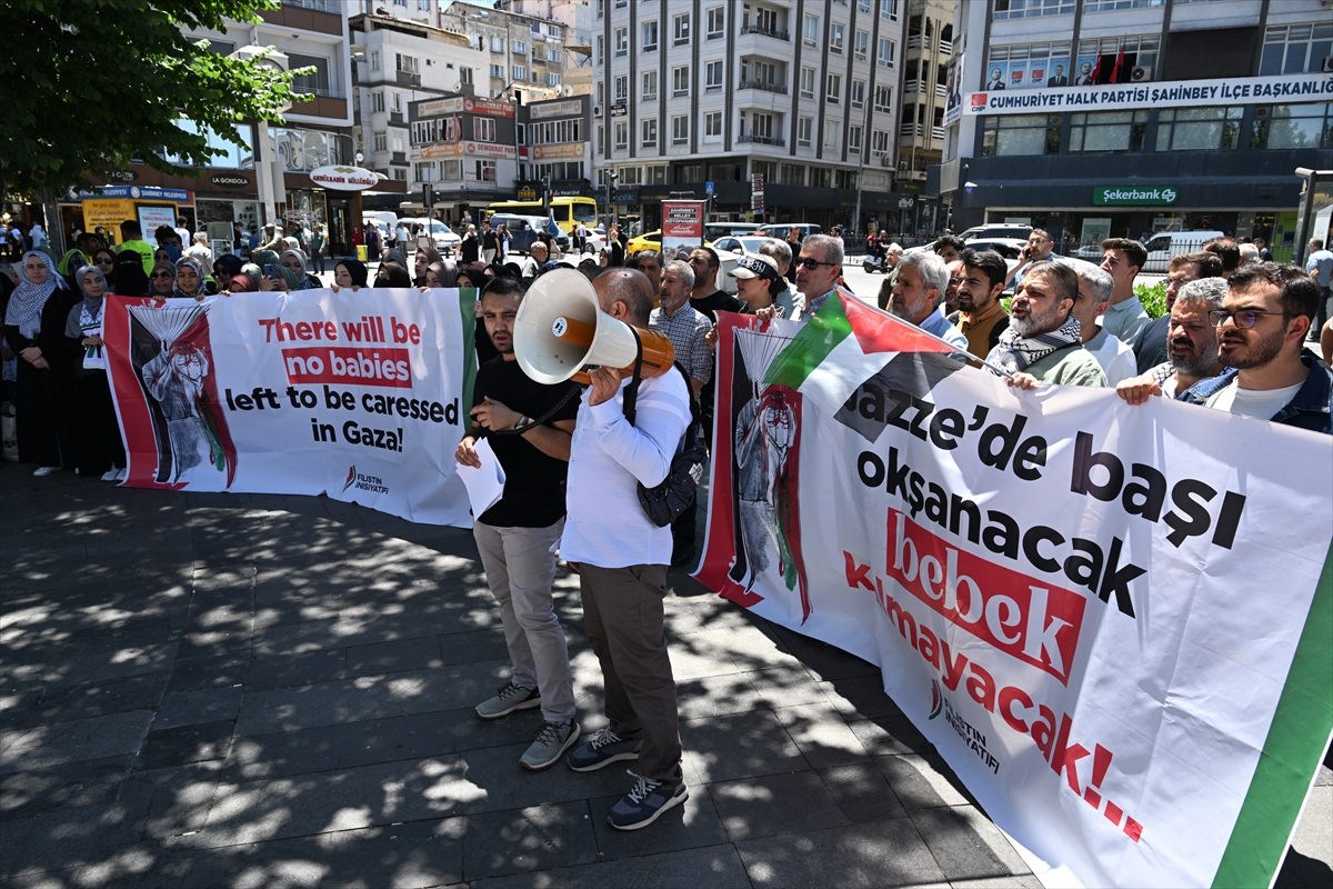Gaziantep Halkı İsrail’in Filistin Saldırılarını Protesto Etti (5)