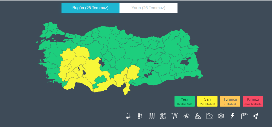 Meteoroloji’den 14 Il Için Sarı Kodlu Uyarı Gaziantep’te Bugün Hava Durumu Nasıl (1)