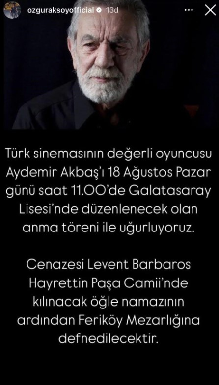 Aydemir Akbas Cenazesi