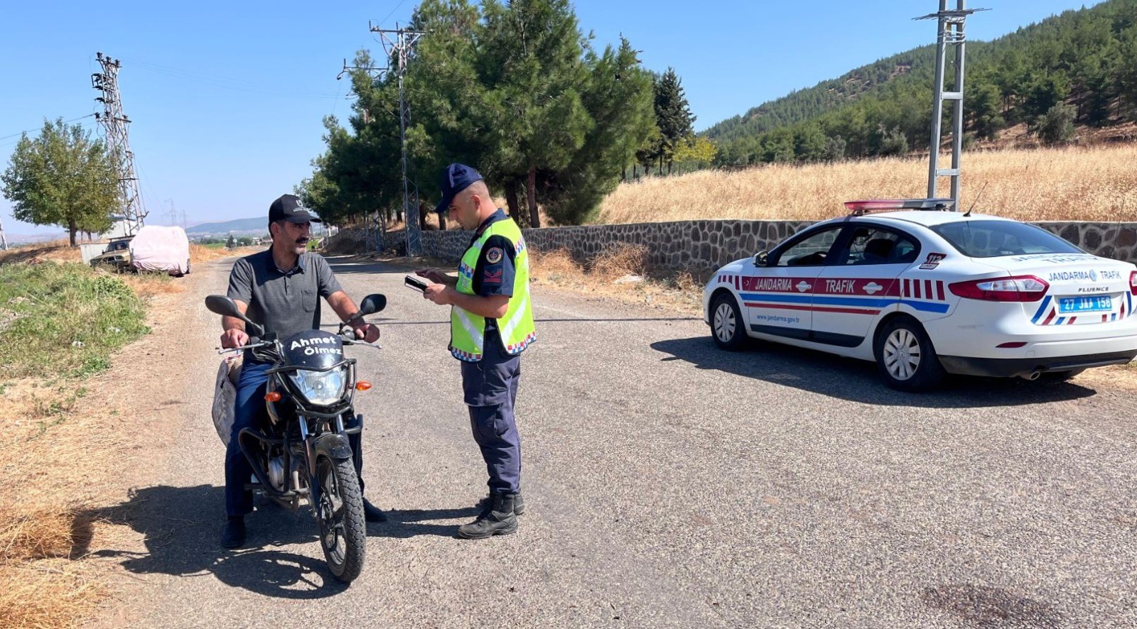 Gaziantep'te Jandarmadan Dron Destekli Trafik Denetimi