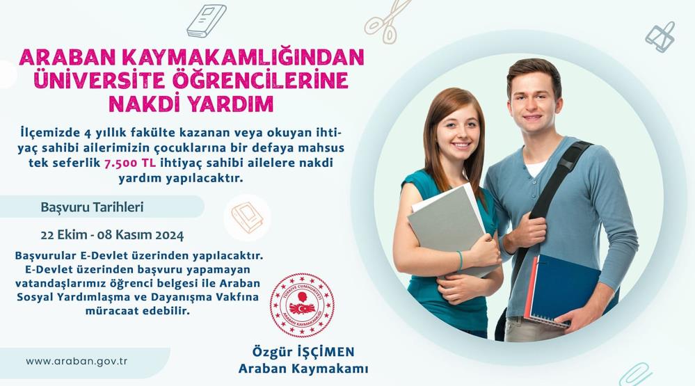 Üniversite Öğrencilerine 7 Bin 500 TL Nakdi Yardım!