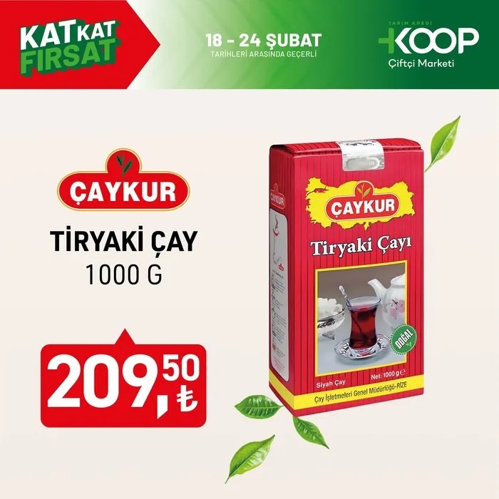 TEMEL GIDA ÜRÜNLERİNDE BÜYÜK İNDİRİM
Tarım Kredi Kooperatif marketlerinin bu haftaki fırsatları arasında özellikle temel gıda ürünleri ön plana çıkıyor. 100'lü demlik poşet çay 59,90 TL'den satışa sunulurken, 1000 gramlık çay ise 209,50 TL olarak belirlenmiş. Ayrıca, kahvaltı sofralarının vazgeçilmezi dana kangal sucuk 549,90 TL'lik fiyatıyla dikkat çekiyor. Tatlı tariflerinde sıkça kullanılan küp şeker ise 40,90 TL fiyat etiketiyle raflardaki yerini aldı.
