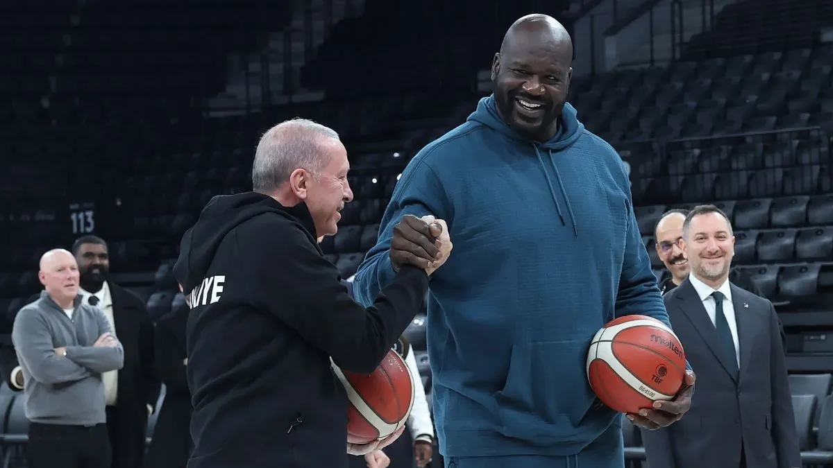 Erdogan Ile Shaquille Oneal Istanbulda Parkede Bulustu 4