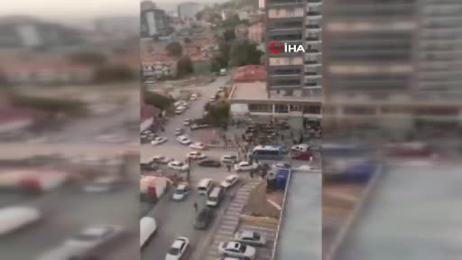 Manav esnafı arasında sopalı kavga! O anlar kamerada