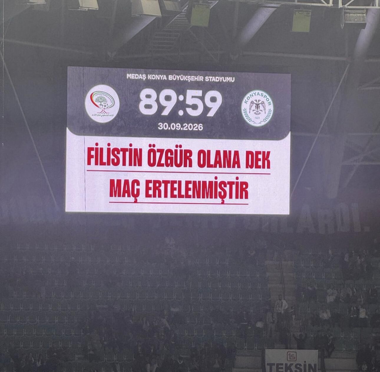 Filistin Özgür olana dek maç ertelendi! Çok yakında kaldığı yerden devam edecek!